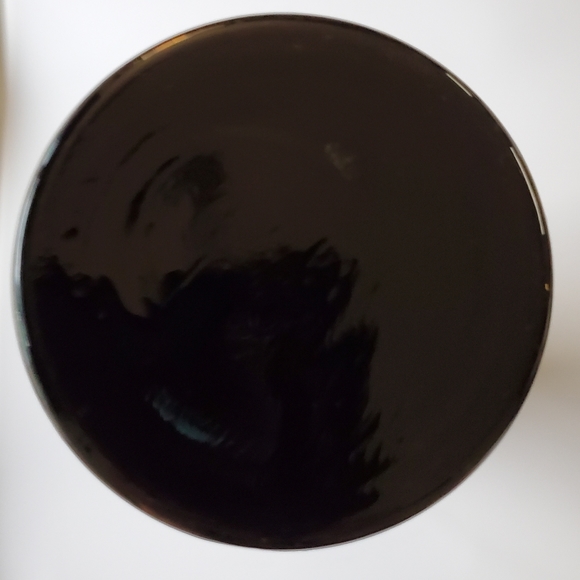 Dramatic Modern Cut To Vibrant Blue 11 1/2" Black Thick Crystal Vase Gorgeous 😍 - Picture 3 of 15